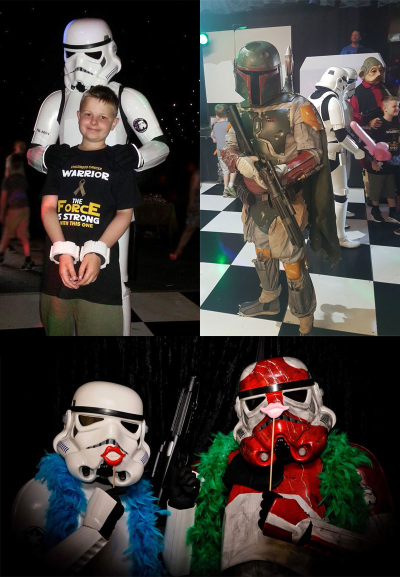 Stormtroopers and Boba Fett from the EMG costume group